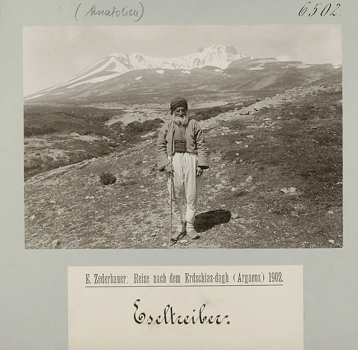 E. Zederbauer: Reise nach dem Erdschias-dagh (Argaeus) 1902. Eseltreiber
