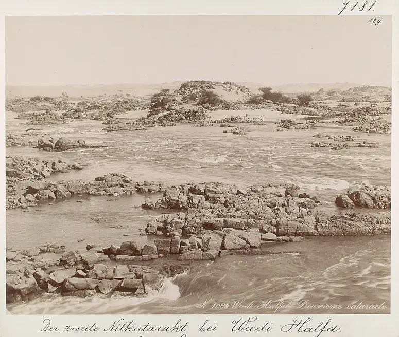 Der zweite Nilkatarakt bei Wadi Halfa