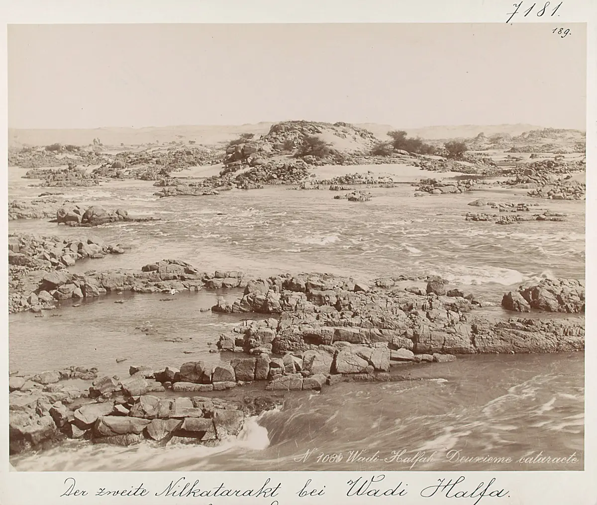 Der zweite Nilkatarakt bei Wadi Halfa