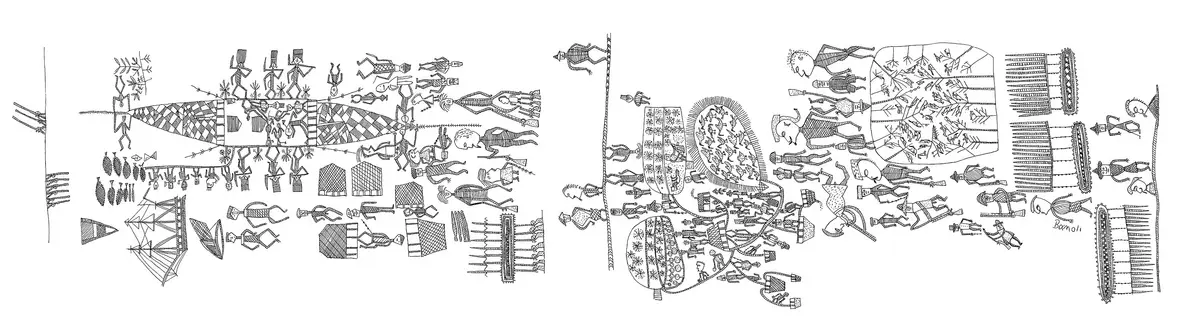 Graviertes Bambusrohr