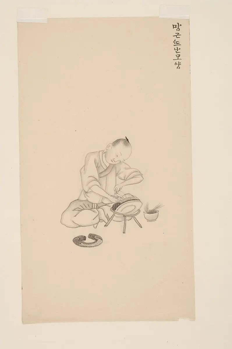 Tuschezeichnung der Werkstatt Kim Jun-geun 김준근 金俊根 (Kisan 기산 箕山)