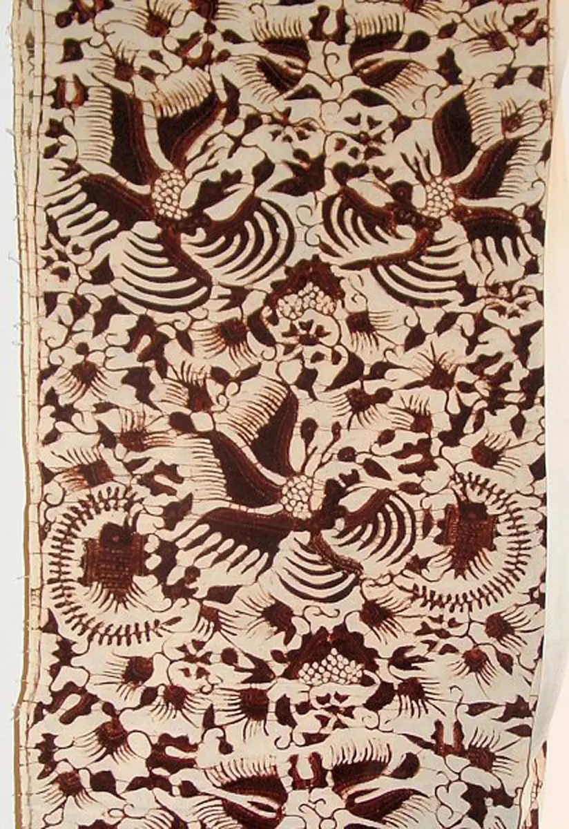 Schultertuch, Batik