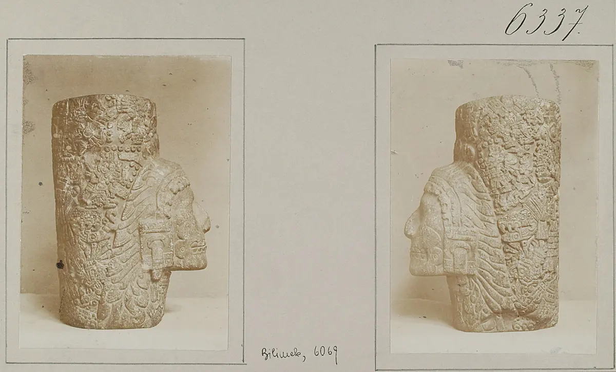 Gefäß mit Kopf der Pulque Göttin Mayahuel