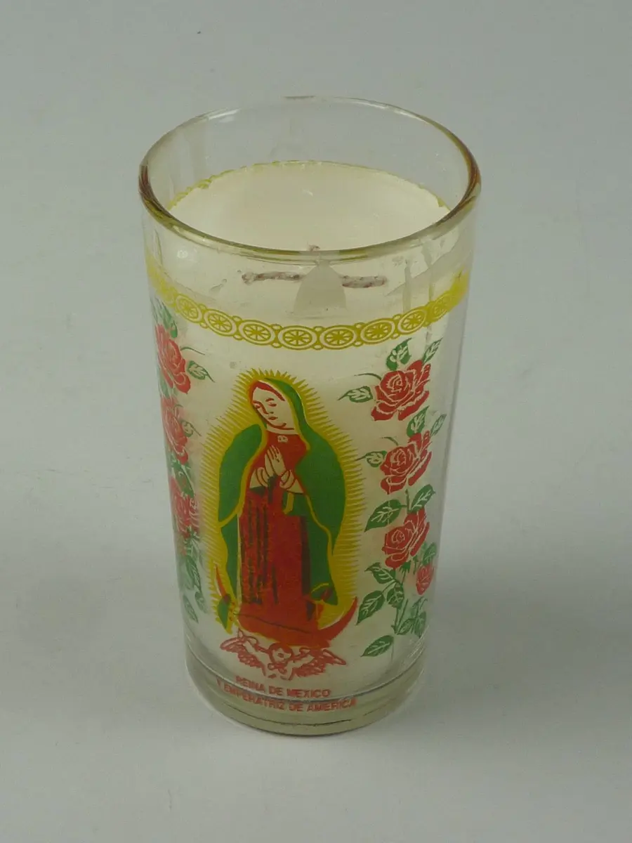 Mariakerze im Glas. 