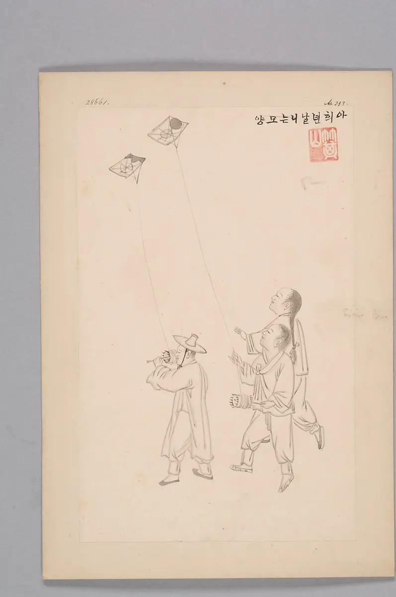 Tuschezeichnung der Werkstatt Kim Jun-geun 김준근 金俊根 (Kisan 기산 箕山)