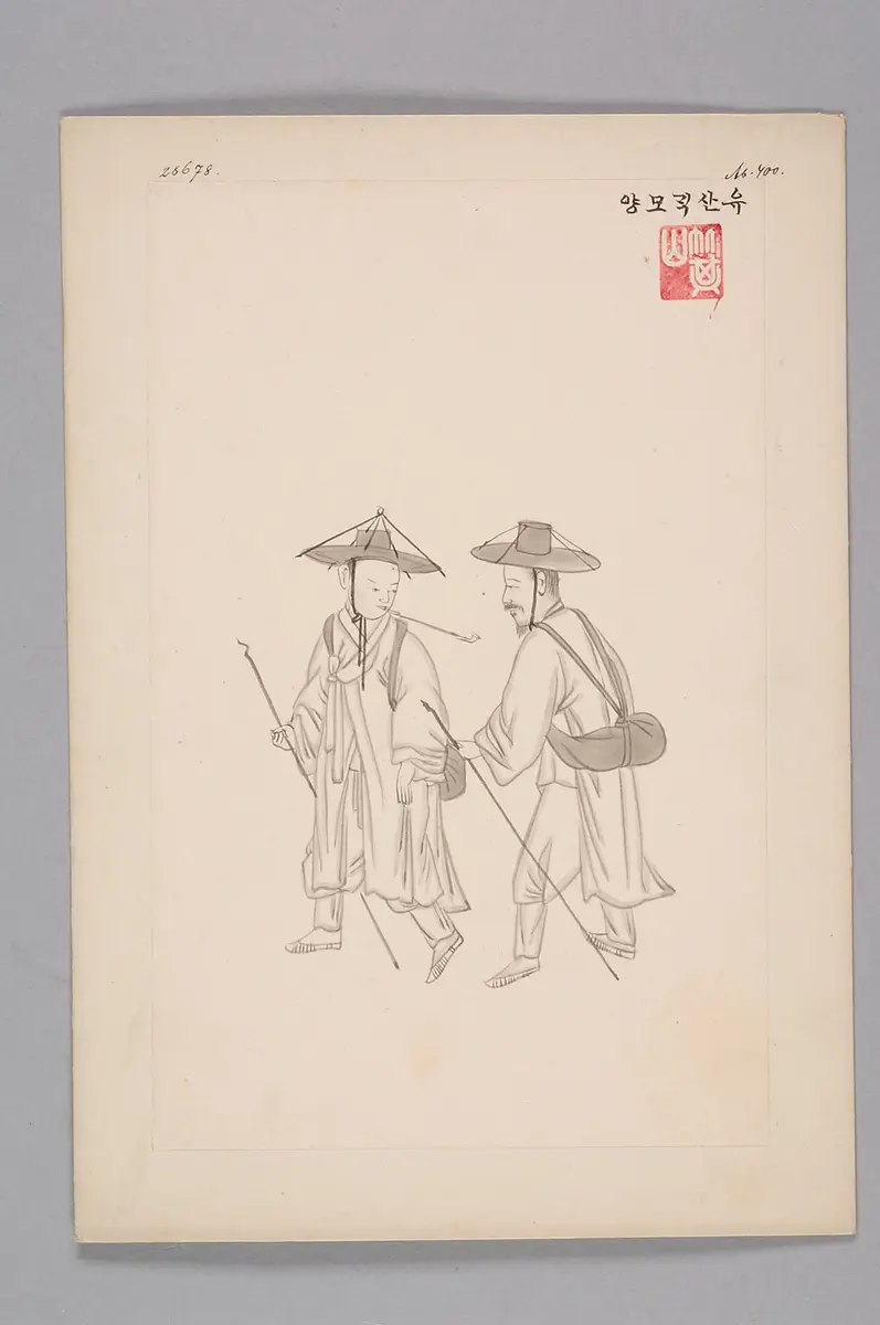 ink painting by the workshop of Kim Jun-geun 김준근 金俊根 (Kisan 기산 箕山)