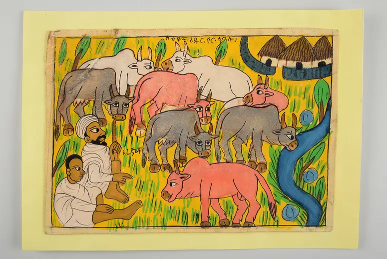 Shepherds and cattle