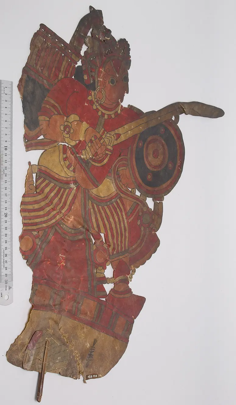 Schattenspielfigur Krieger
