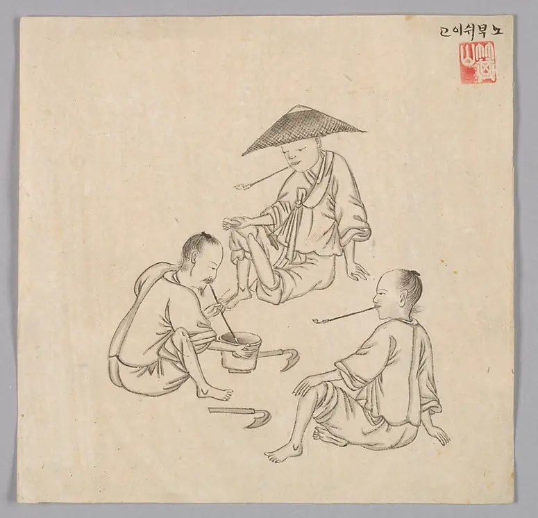 Tuschezeichung der Werkstatt Kim Jun-geun 김준근 金俊根 (Kisan 기산 箕山)