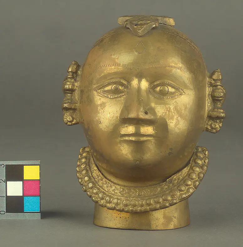 Messingfigur Kopf