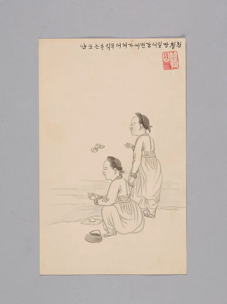 Tuschemalerei der Werkstatt Kim Jun-geun 김준근 金俊根 (Kisan 기산 箕山)