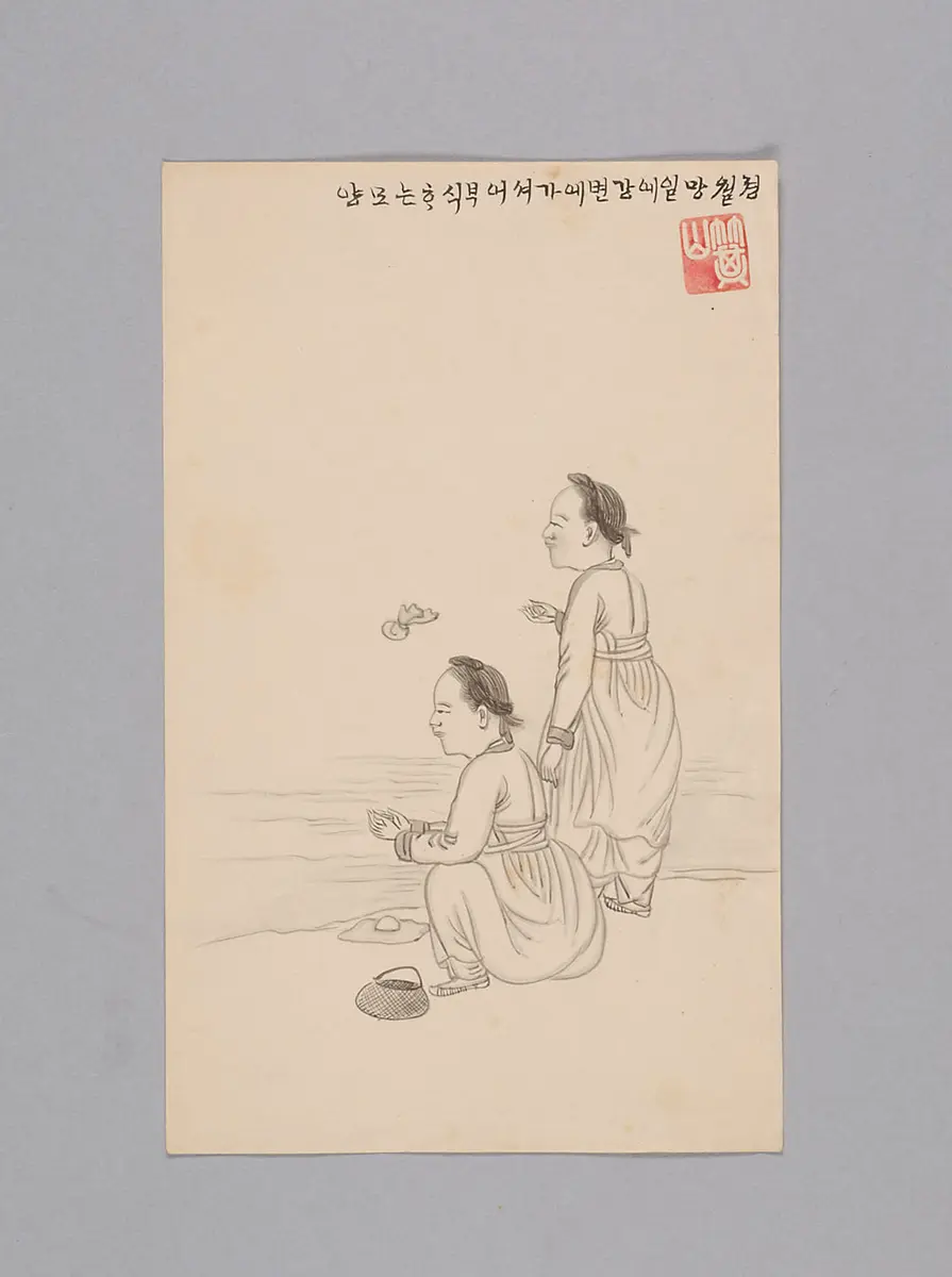 Tuschemalerei der Werkstatt Kim Jun-geun 김준근 金俊根 (Kisan 기산 箕山)