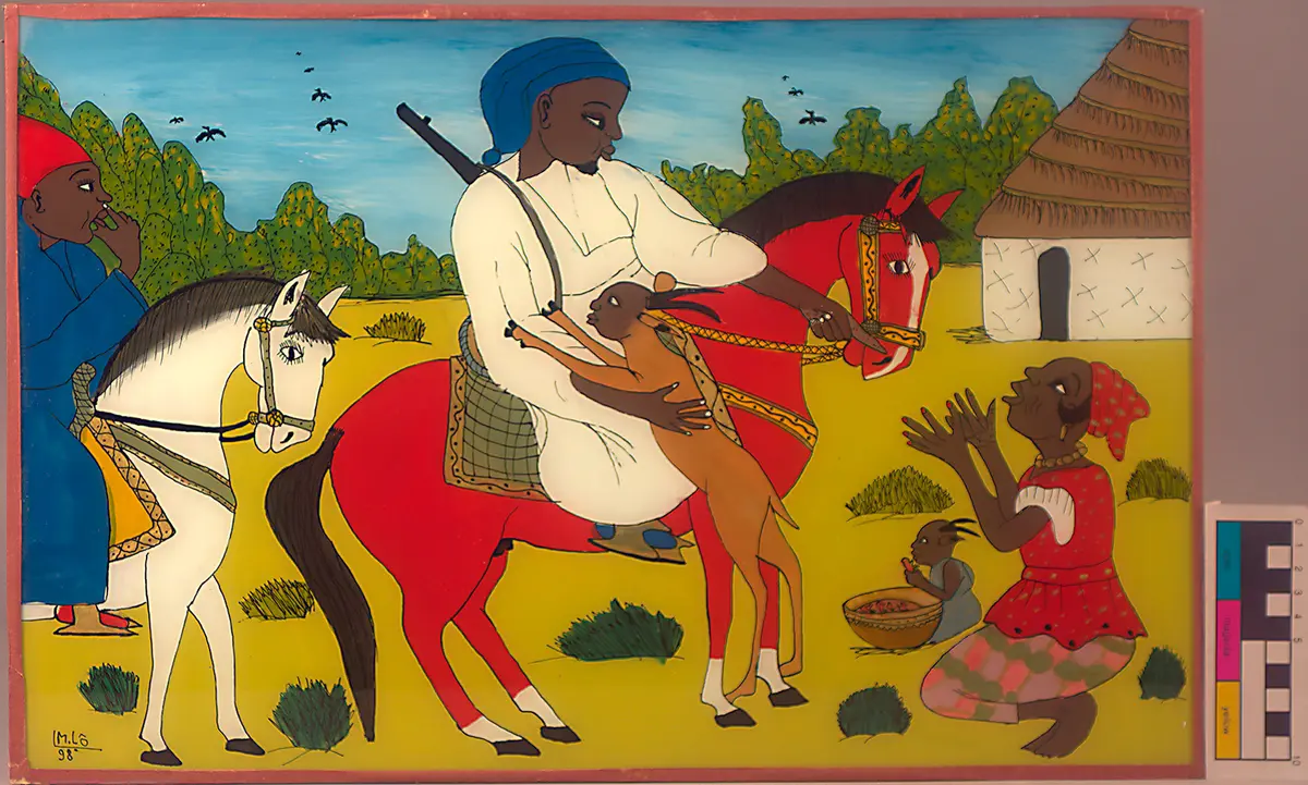 Reverse-glass painting