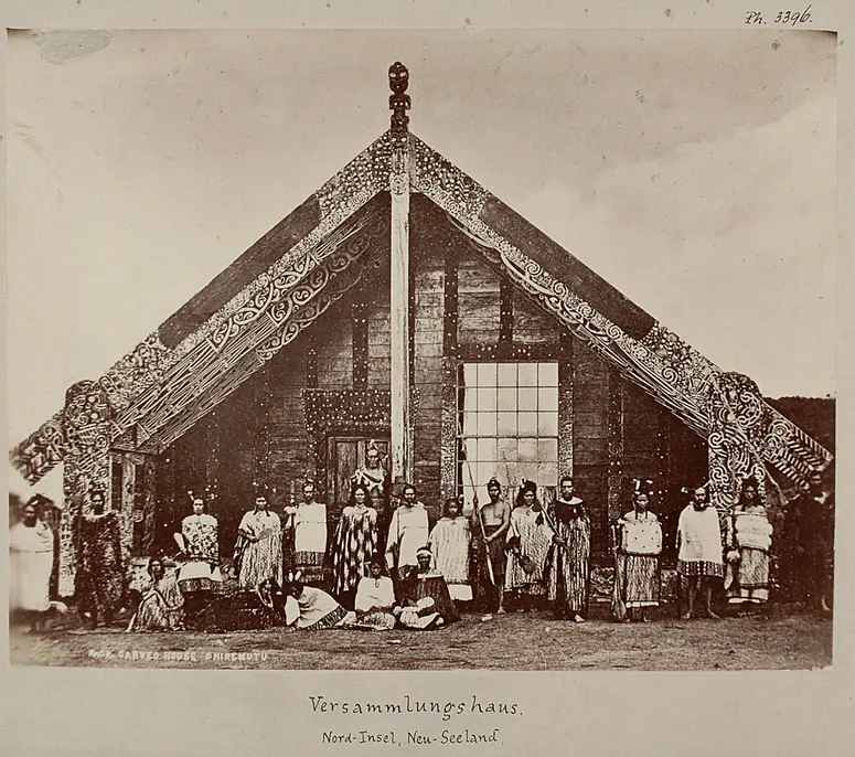 Runanga, Versammlungshaus in Ohinemutu, Nordinsel