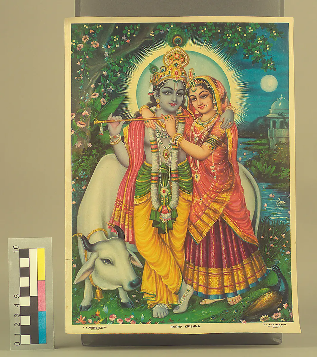 Lithographie Radha Krishna