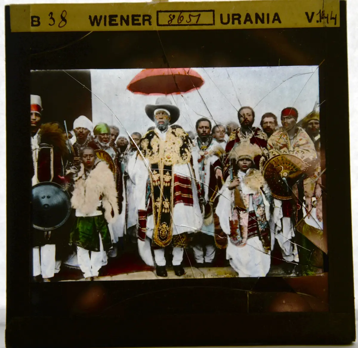 Kaiser Menelik II. mit Gefolge