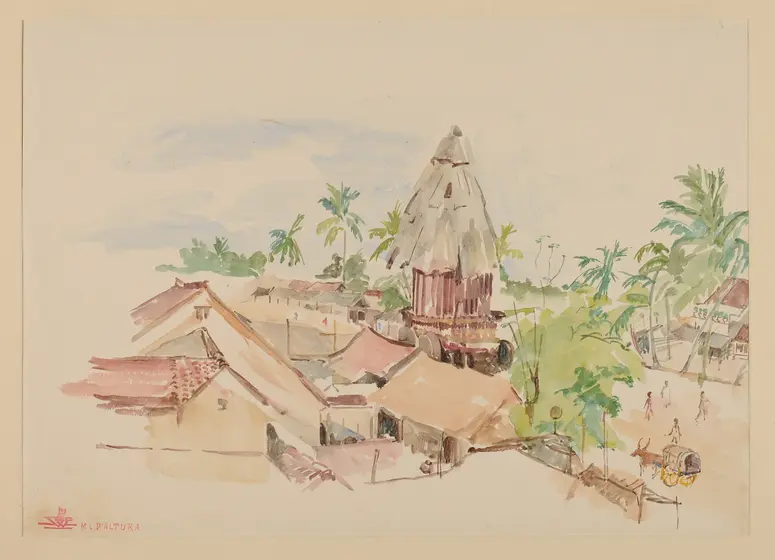 Aquarell Tempelwagen