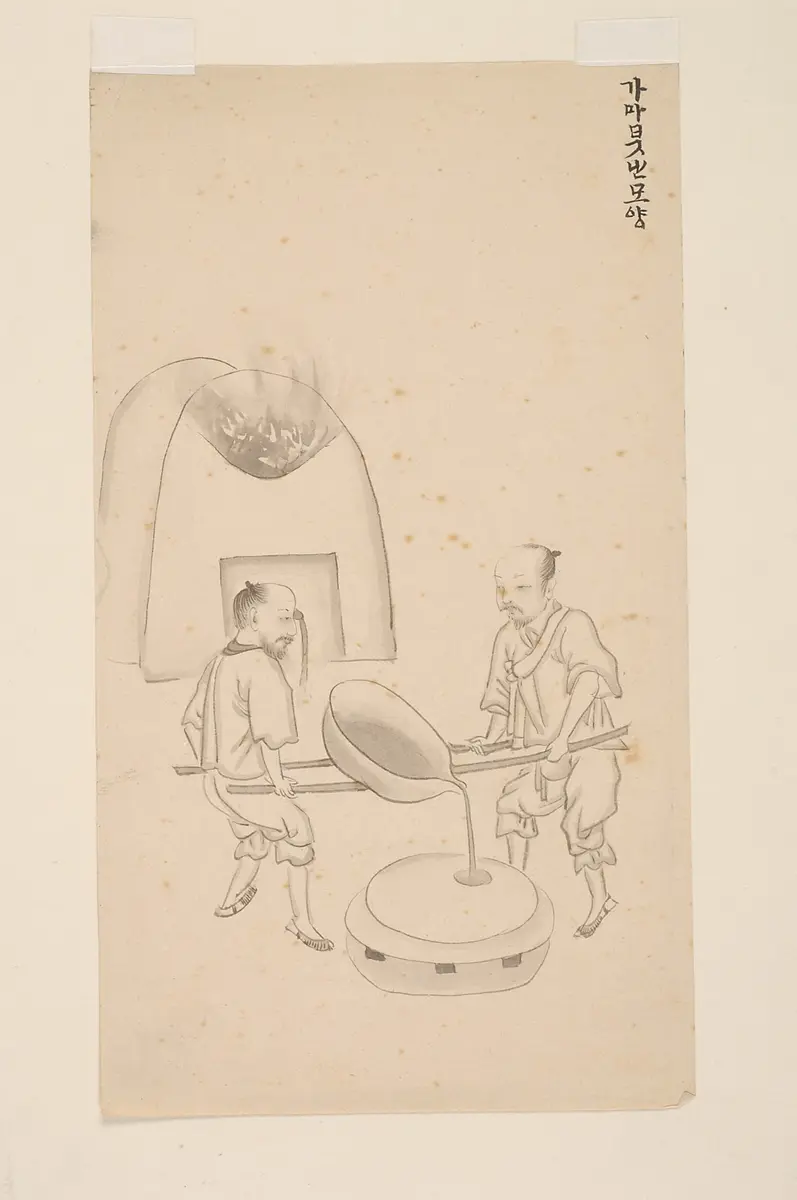 Tuschezeichnung der Werkstatt Kim Jun-geun 김준근 金俊根 (Kisan 기산 箕山)