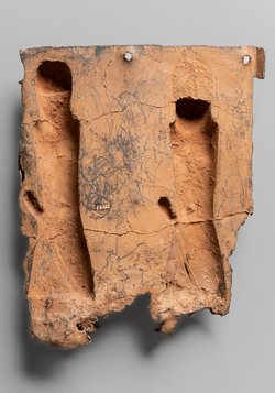 Reliefplatte: Zwei Würdenträger mit Stab