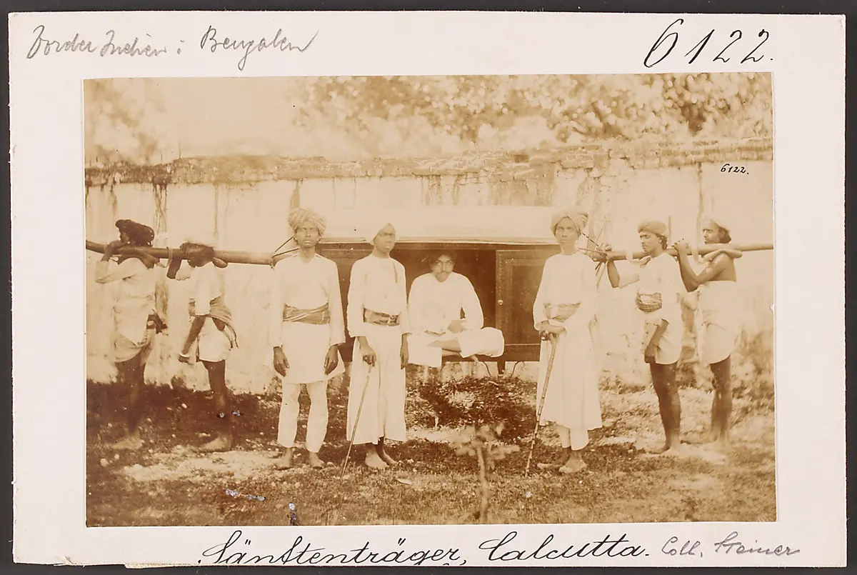 Litter bearer in Calcutta