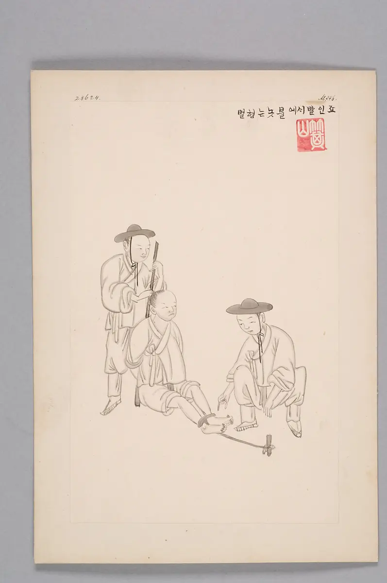 Tuschezeichnung der Werkstatt Kim Jun-geun 김준근 金俊根 (Kisan 기산 箕山)