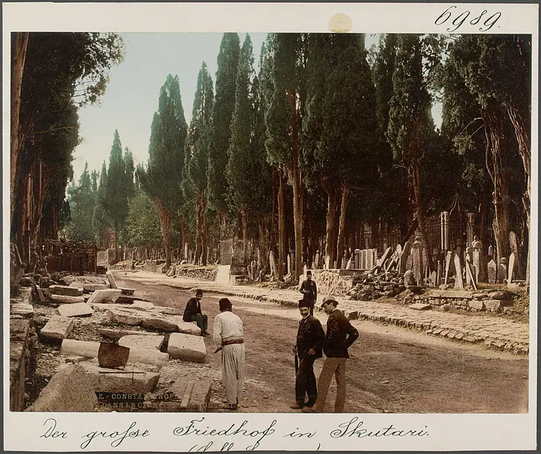 Der grosse Friedhof in Skutari