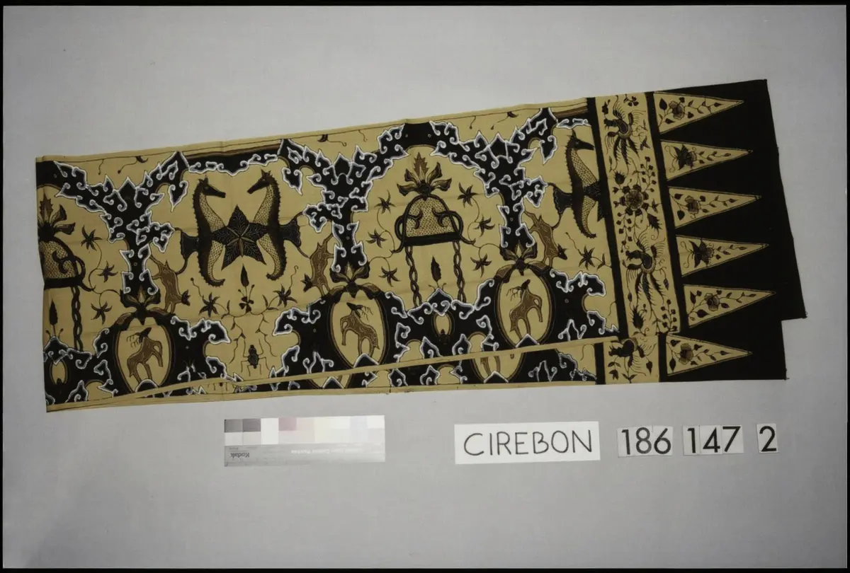 Schultertuch, Batik