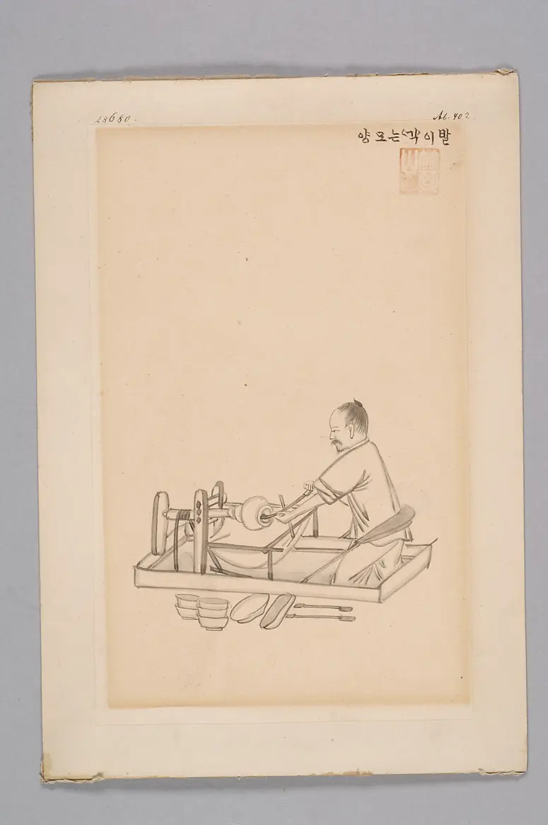 ink drawing by the workshop of Kim Jun-geun 김준근 金俊根 (Kisan 기산 箕山)