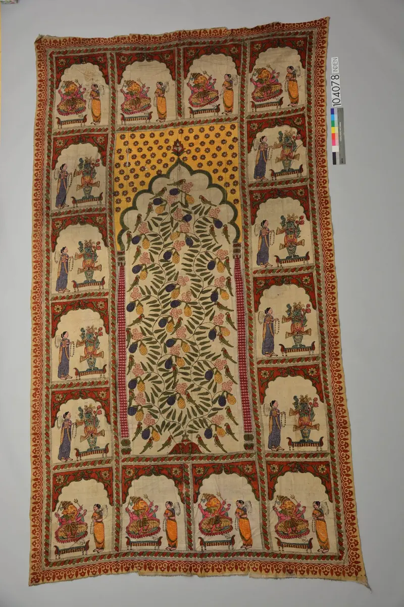 Tuch mit religiösen Szenen