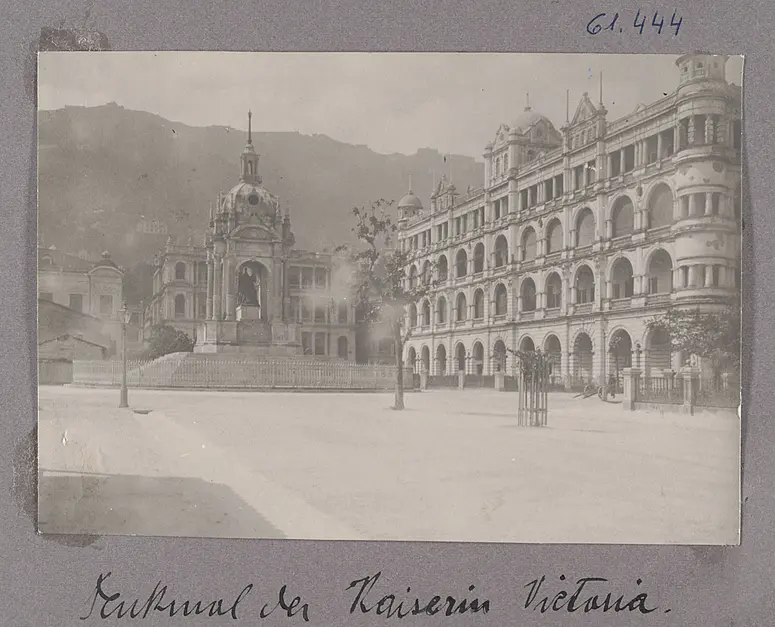 Honkong. Denkmal der Kaiserin Victoria