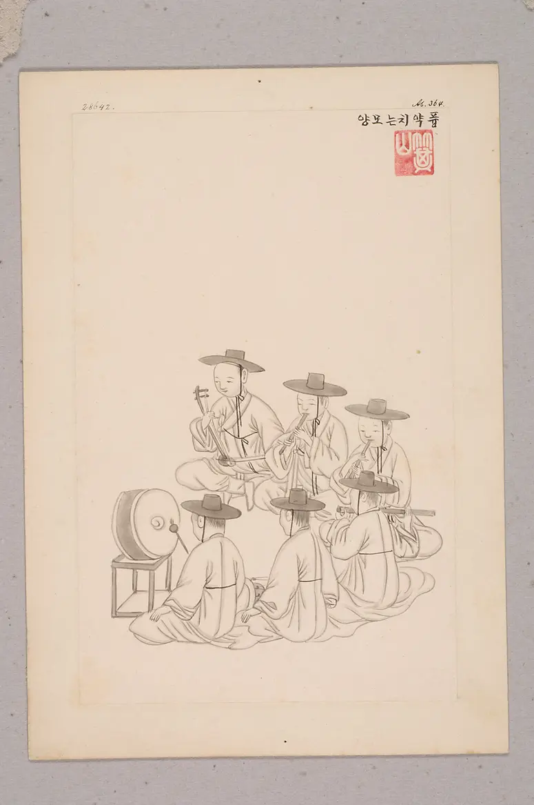 Tuschezeichnung der Werkstatt Kim Jun-geun 김준근 金俊根 (Kisan 기산 箕山)