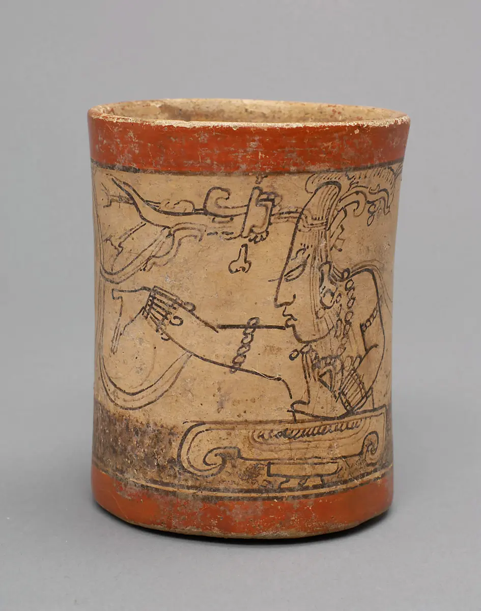 Vase mit Maisgott