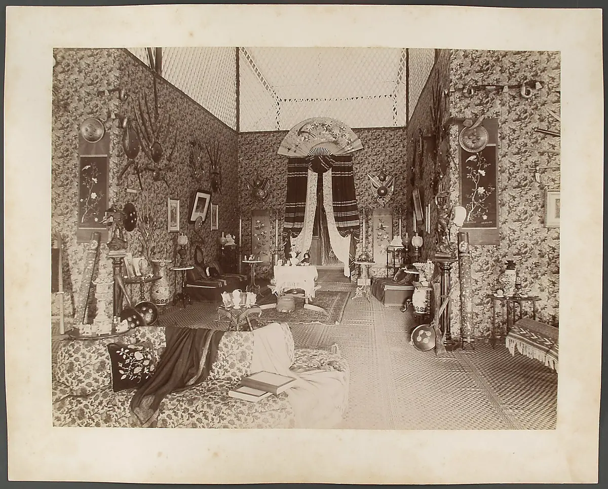 Ein Raum im Haus des Konsuls Johann Schild in Padang