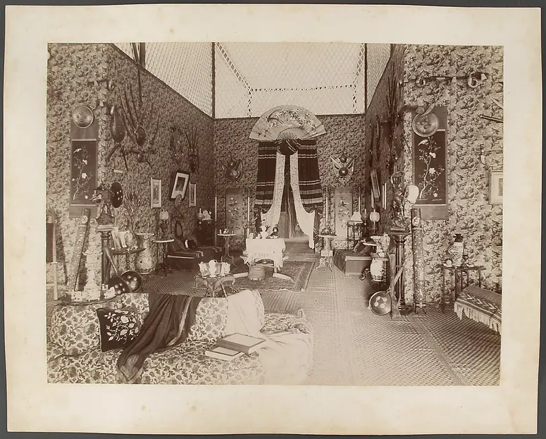 Ein Raum im Haus des Konsuls Johann Schild in Padang