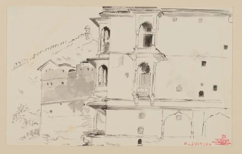 Aquarell Marmorpaläste