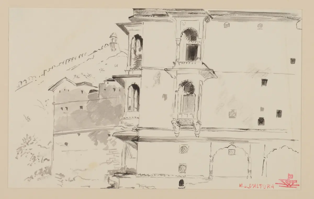 Aquarell Marmorpaläste