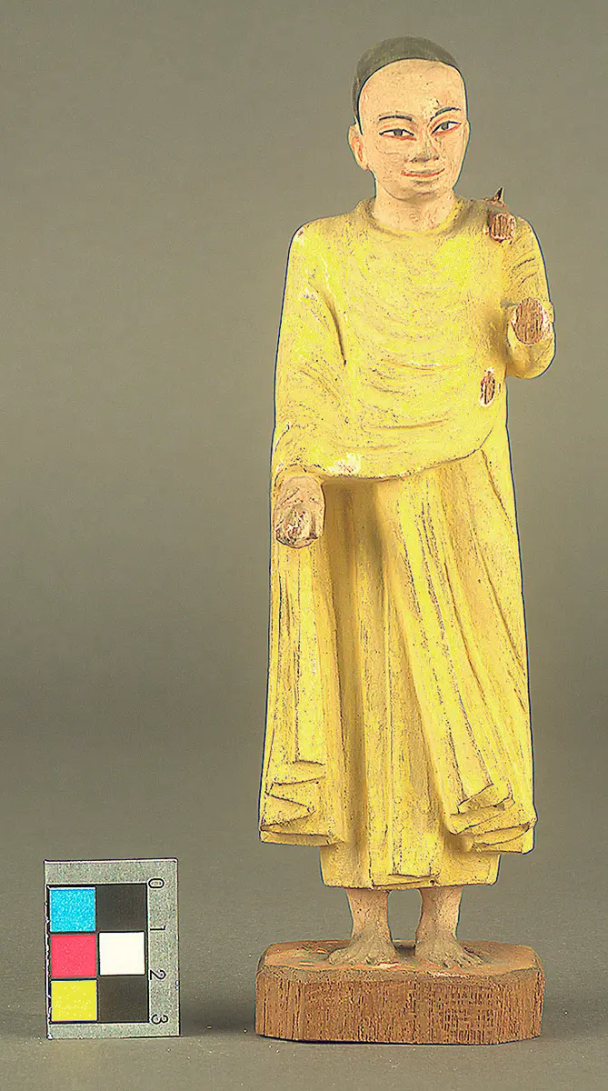 Holzfigur: Mönch