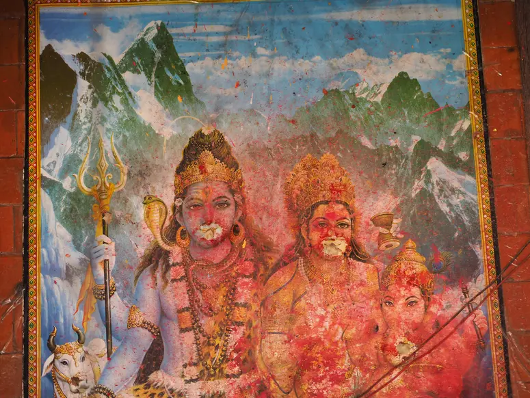 Shiva und Parvati und Ganesha
