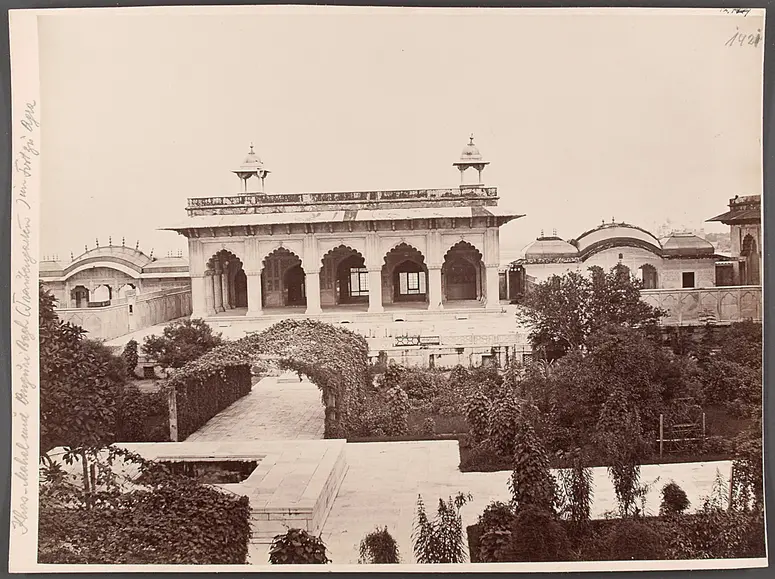 Khas Nahal und Anguri Bagh (Taubengarten) im Fort zu Agra
