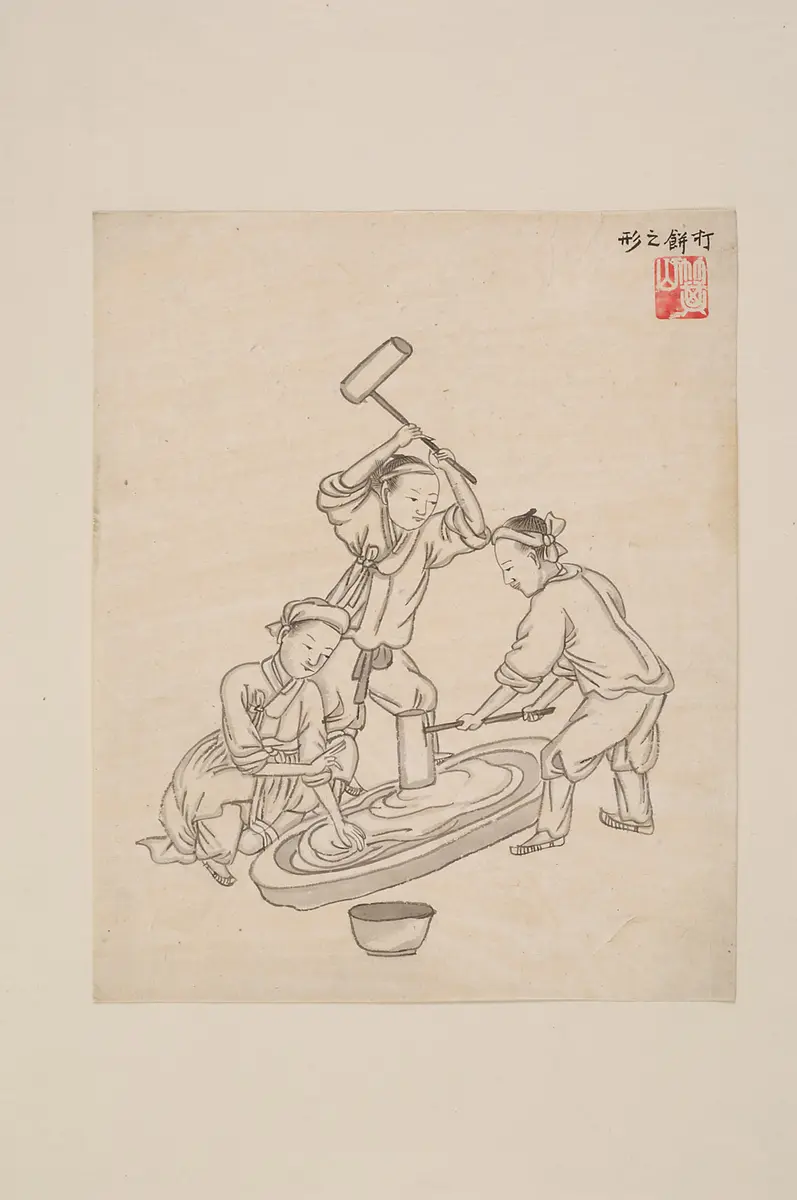 Tuschezeichnung der Werkstatt Kim Jun-geun 김준근 金俊根 (Kisan 기산 箕山)
