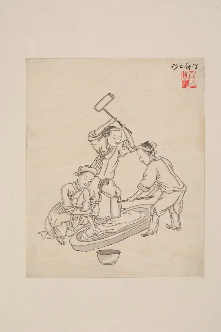 Tuschezeichnung der Werkstatt Kim Jun-geun 김준근 金俊根 (Kisan 기산 箕山)